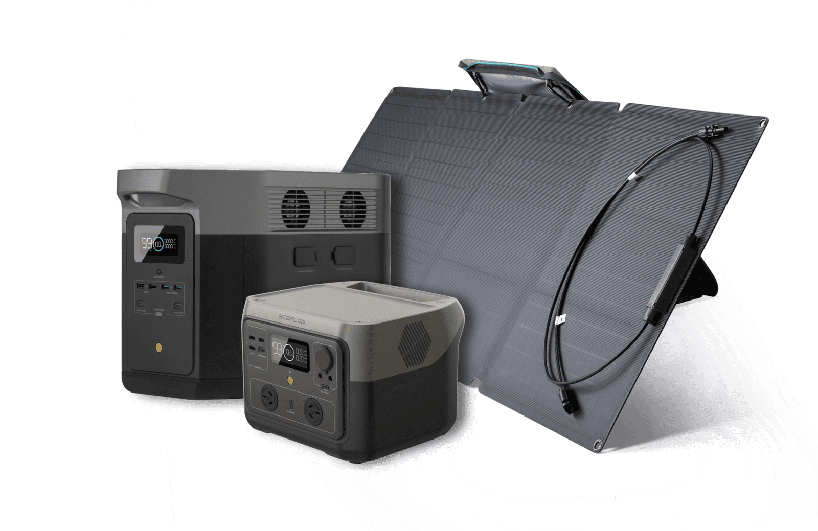 EF ECOFLOW Painel Solar Portátil De 110W, Dobrável Com Bolsa De