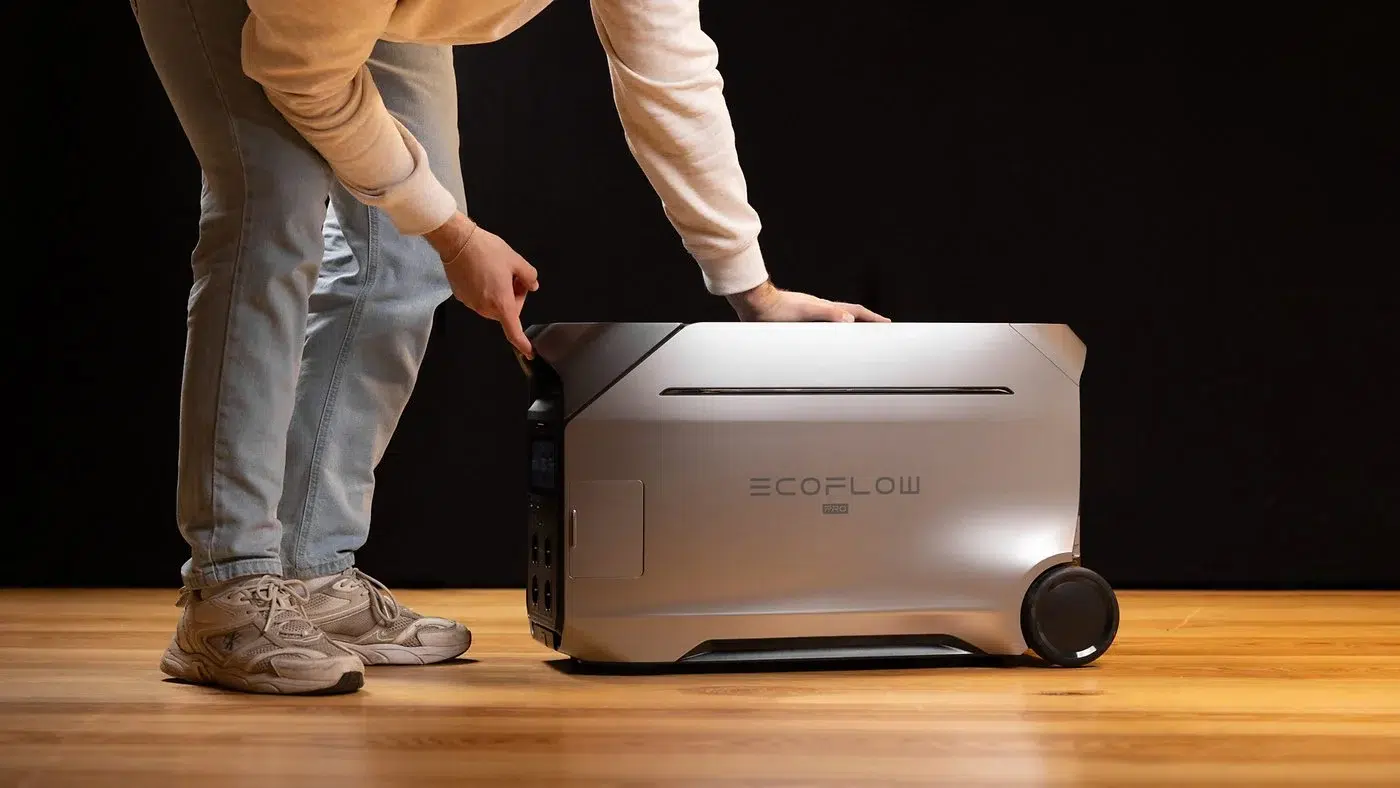 Food-truck iluminado con Ecoflow Delta 3 Pro en funcionamiento
