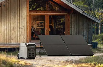 Casa de campo argentina con paneles solares EcoFlow instalados