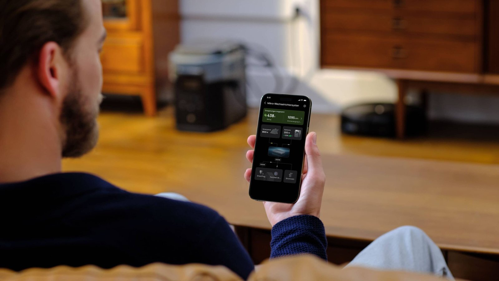 App EcoFlow conectando equipos inteligentes