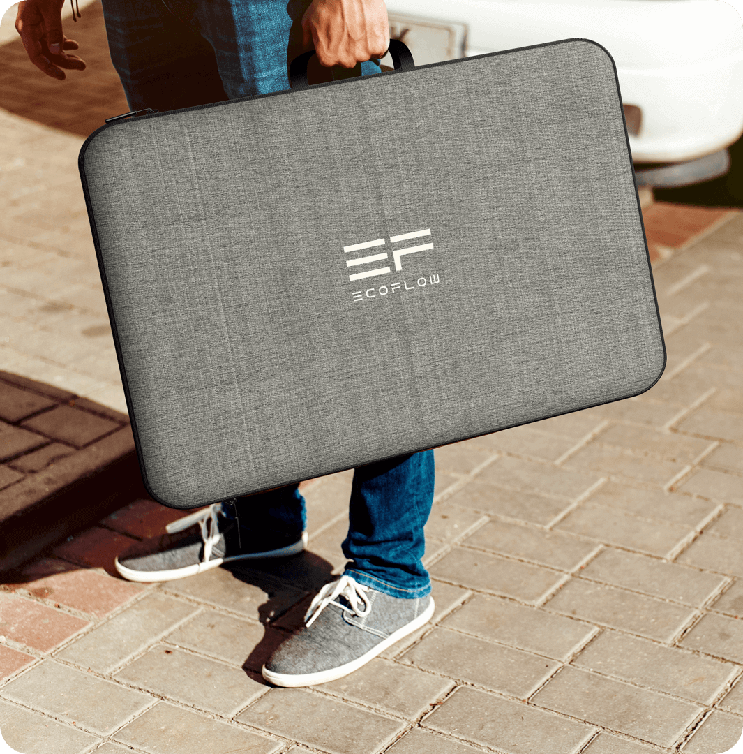 Paneles solares EcoFlow generando energía bajo el sol del verano argentino